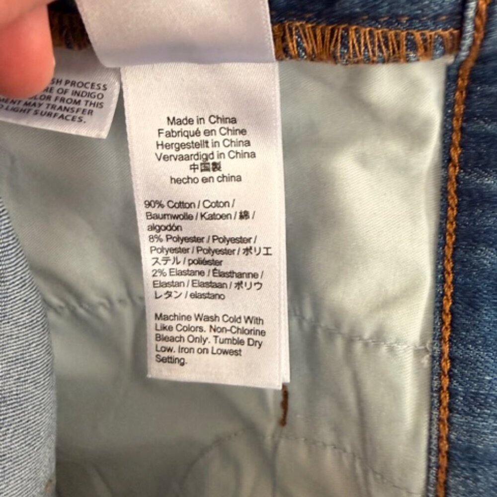 GAP Vintage Slim Straight Jeans – Size 32 Tall – Classic Blue Denim - Picture 7 of 8